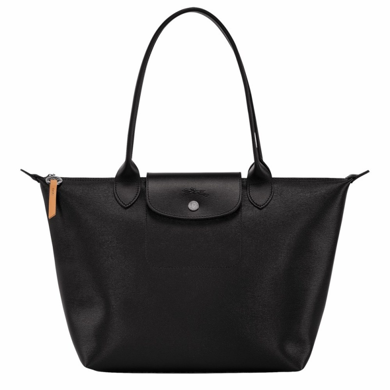 Black Longchamp Le Pliage City M Women's Shoulder Bags